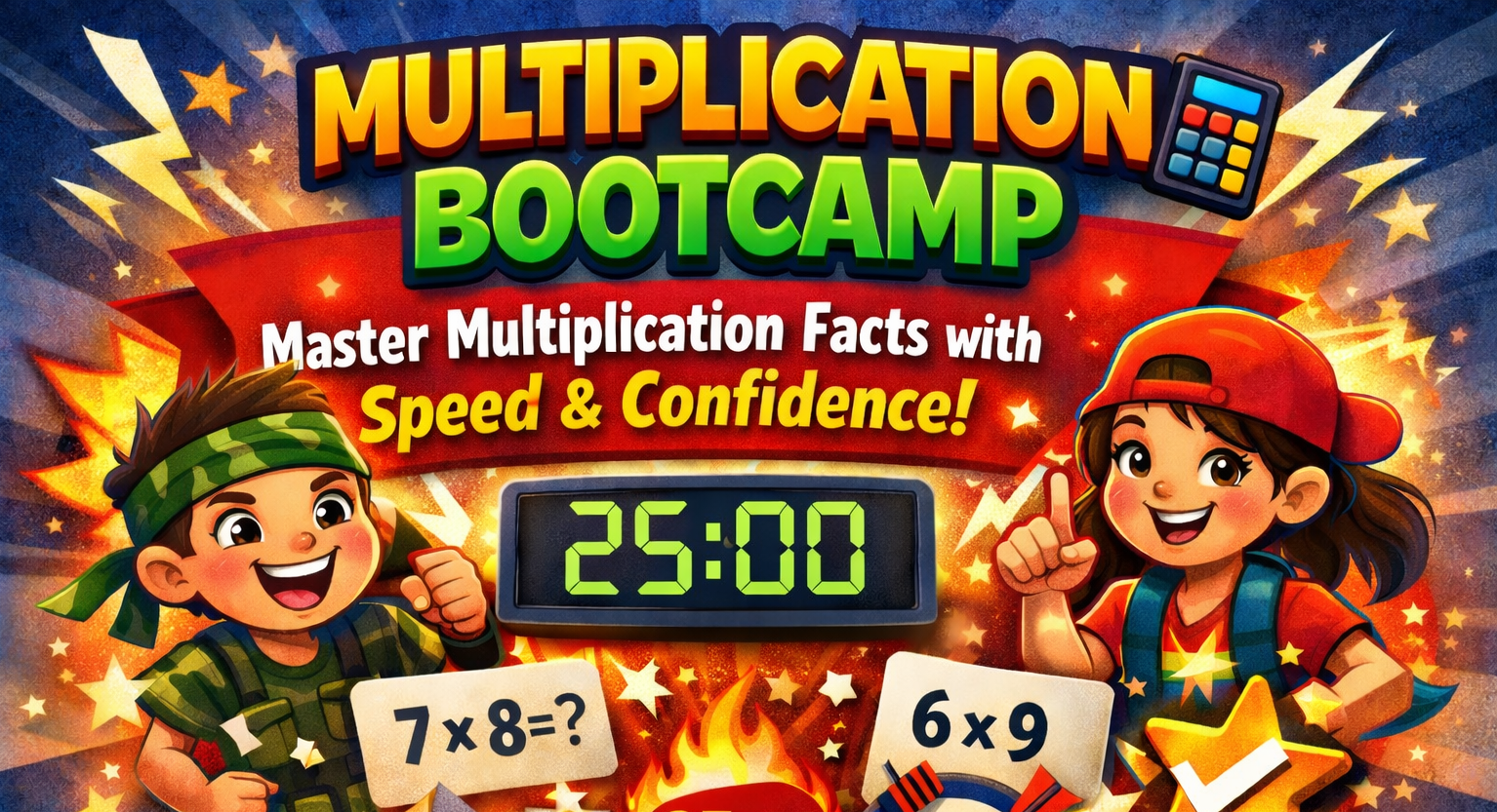 💥 Multiplication Facts Boot Camp