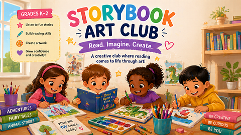Storybook Art Club: Where Stories Come to Life (PreK-2nd)