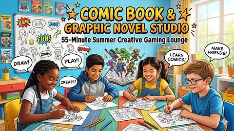 Comic Book & Graphic Novel Studio: 55-Minute Summer Creative Gaming Lounge