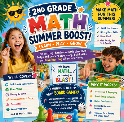 Second Grade Summer Boost Math Review! Adding, Subtracting, Word Problems Got it
