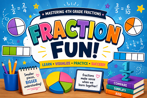 Fraction Fun! Mastering 4th Grade Fractions