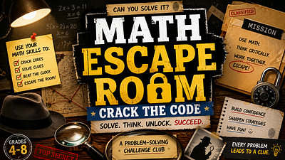 Math Escape Room: Crack the Code 🔐 | Problem-Solving Challenge Club