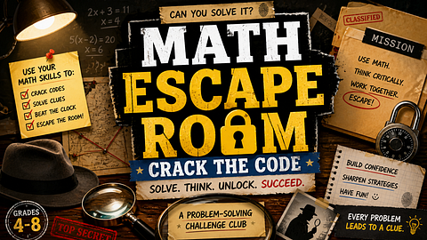 Math Escape Room: Crack the Code 🔐 | Problem-Solving Challenge Club