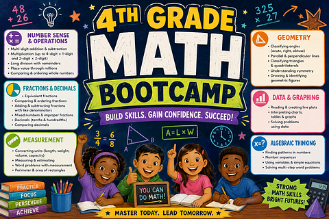 Math Bootcamp-4th grade 👍🏻