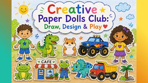 Creative Paper Dolls Club: Draw, Design & Play